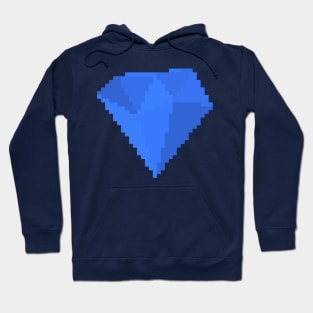 Sapphire Gem Pixel Art Hoodie